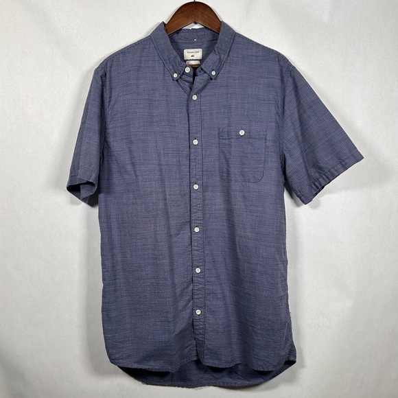 Quiksilver Blue Short Sleeve Button Down Shirt - Picture 1 of 9